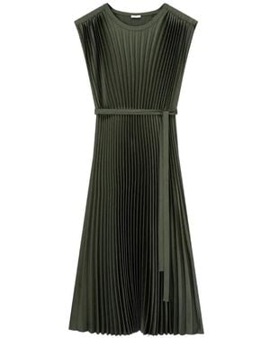 JOSEPH Vestido Plisado Con Lazo - Verde