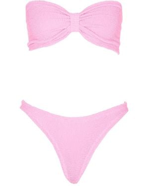 Hunza G Bikini Jean À Design Noué - Pink