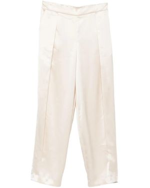 Jonathan Simkhai Satin-Finish Pleated Pants - White