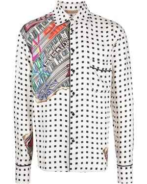 ROMEO HUNTE Chemise The Gender Neutre En Soie - Blanc