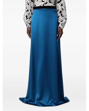 Valentino Garavani Valentina Silk Maxi Skirt - Blue