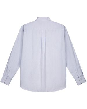 Arte' Striped Logo-Print Shirt - White