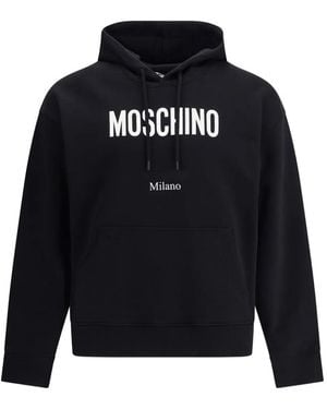 Moschino Hoodie mit Logo-Print - Blau