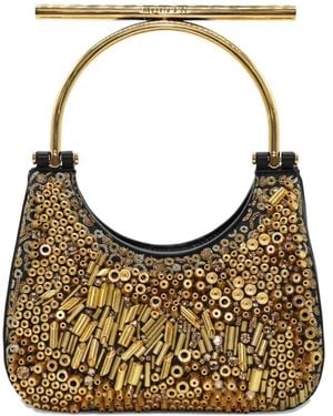 McQueen Bead-Embellishment Mini Bag - Metallic