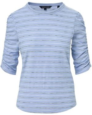 Veronica Beard Waldorf Ruched T-Shirt - Blue