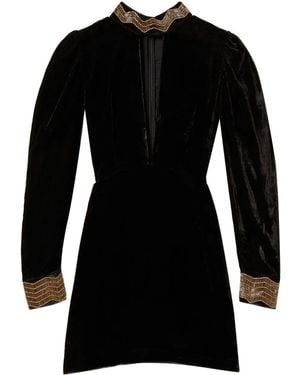 Twinset Embroidered Mini Dress - Black