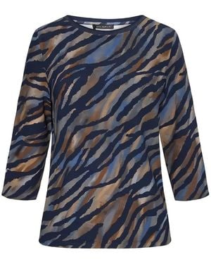 Betty Barclay Pullover Mit Tiger-Print - Blau
