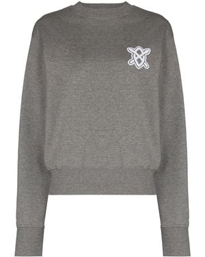 Daily Paper Hovvie Logo-Embroidered Sweatshirt - Grey
