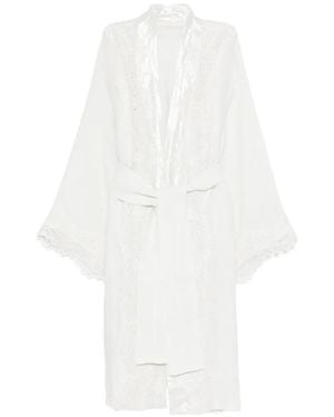 Maurizio Braschi Open-Front Kimono - White