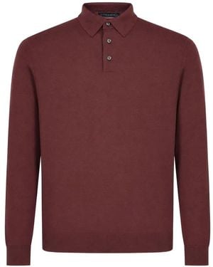 Kiton Long-Sleeve Polo Shirt - Red