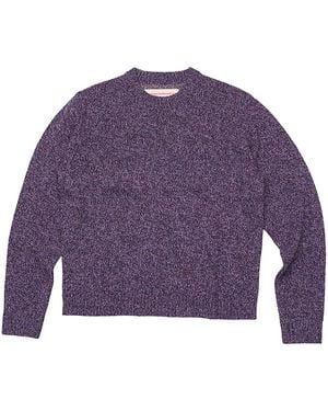 Stockholm Surfboard Club Logo-Intarsia Jumper - Purple