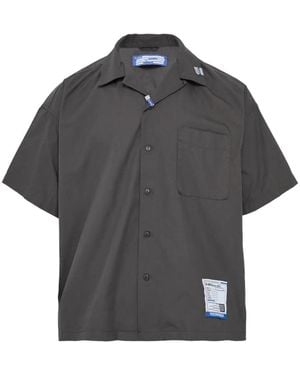 Maison Mihara Yasuhiro Short-Sleeve Oxford Shirt - Grey