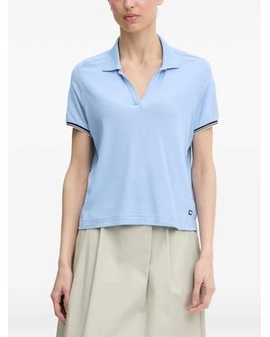 Helly Hansen Portofino Striped-Trim V-Neck T-Shirt - Blue