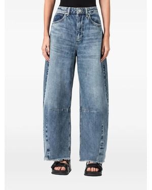 AllSaints Jean À Bords Francs - Blue