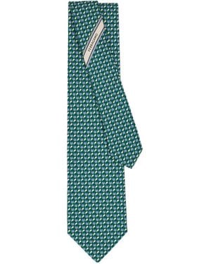Ferragamo Seidenkrawatte Mit Lolli-Print - Grün