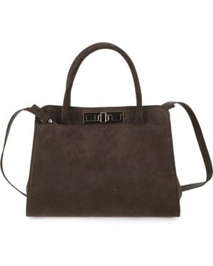 Fabiana Filippi Medium Suede Tote Bag - Brown
