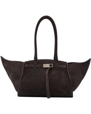 Benedetta Bruzziches Shopper Aus Wildleder - Schwarz