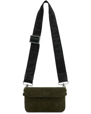 AllSaints Suede Zoe Cross-Body Bag - Black