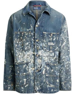 Polo Ralph Lauren Limited-Edition Hand-Painted Denim Jacket - Blue