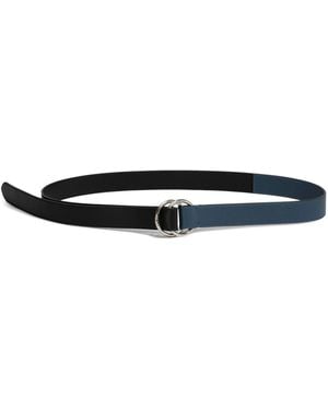 Marni Two-Tone D-Ring Buckle Leather Belt - Black