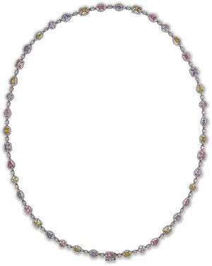 Juwelina Paris Sterling Jensen Necklace - Pink