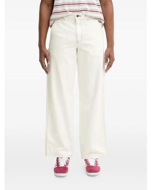 Dickies Jeans Met Contrasterende Stiksels - Wit