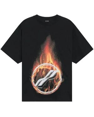 we11done Flame Logo T-Shirt - Black