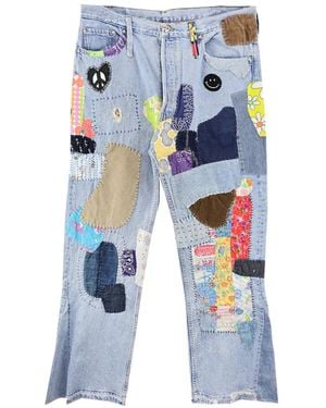 READYMADE Patchwork-Design Jeans - Blue