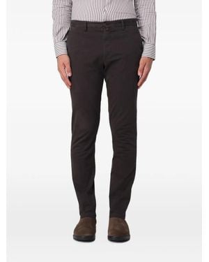 Brooksfield Slim-Fit Cotton-Twill Trousers - Black