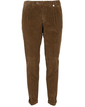 Myths Corduroy Tapered Trousers - Brown