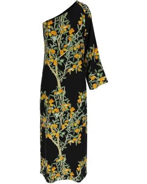 BERNADETTE Lola one-shoulder midi dress - Verde