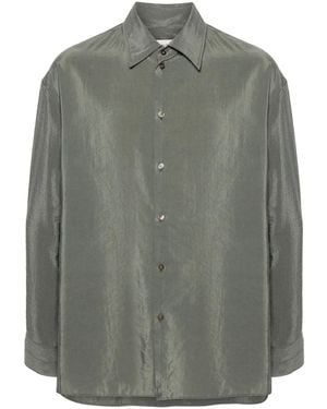 Lemaire Camisa Twisted con botones - Gris
