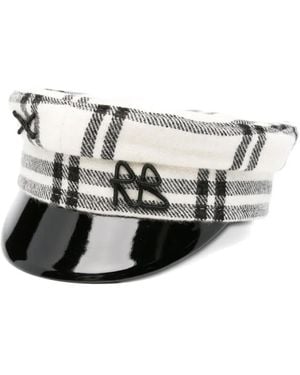 Ruslan Baginskiy Checked-pattern Beret - ホワイト