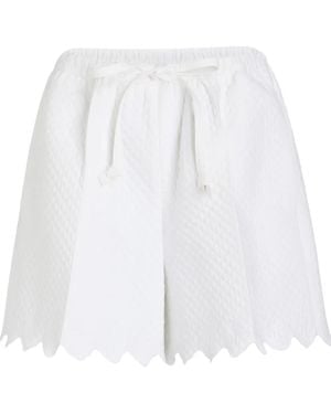 Patou Quilted Shorts - White