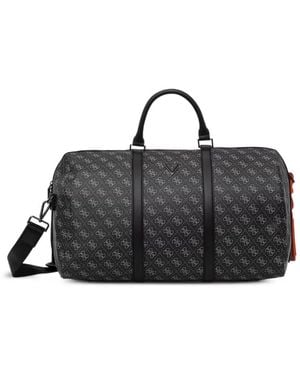 Guess Milano Triangle Logo-Print Holdall - Black