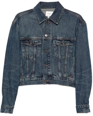 FRAME Veste En Jean À Poches Poitrine - Bleu