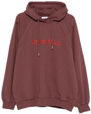 Etudes Studio Sudadera Con Capucha Y Logo Bordado - Rojo