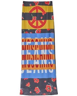 Moschino Falda De Tul Con Estampado Gráfico - Blanco