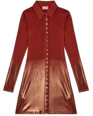 DIESEL メタリック ミニドレス - レッド