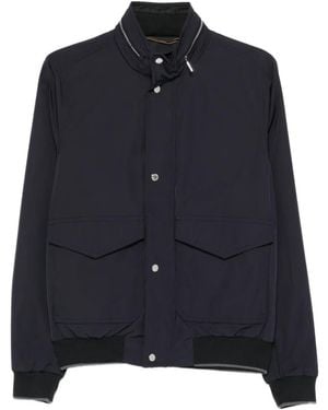 Moorer Button-Up Jacket - Blue