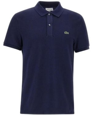Lacoste Pique-Knit Cotton Polo Shirt - Blue