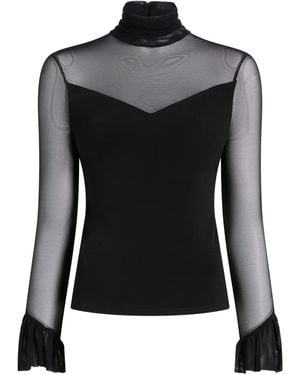 Cinq À Sept Lucy Top Met Ruches - Zwart