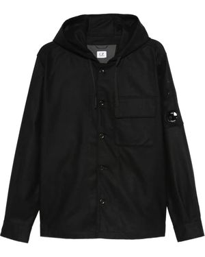 C.P. Company Flap-Pocket Hooded Jacket - Black