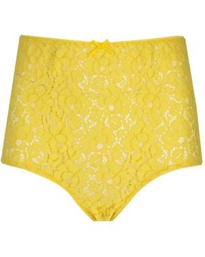 Laura Urbinati Floral-Lace Briefs - Yellow