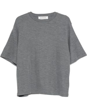 Rohe Crew-Neck Wool T-Shirt - Grey