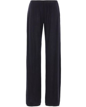 Co. Elasticated-Waistband Cashmere Pants - Blue