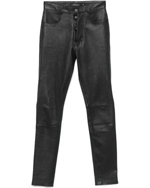 Manokhi Hose aus Leder - Grau