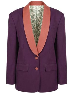 DSquared² Single-Breasted Long-Sleeve Blazer - Purple