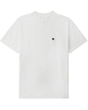 Needles Logo-Embroidered T-Shirt - White