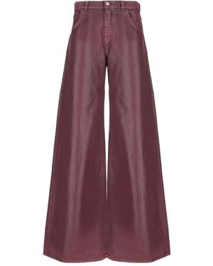 Laneus Coated Trousers - パープル
